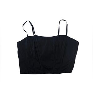 Jason Wu Black Cropped Corset Tank Top Size S